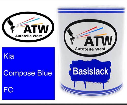 Kia, Compose Blue, FC: 1L Lackdose, von ATW Autoteile West.